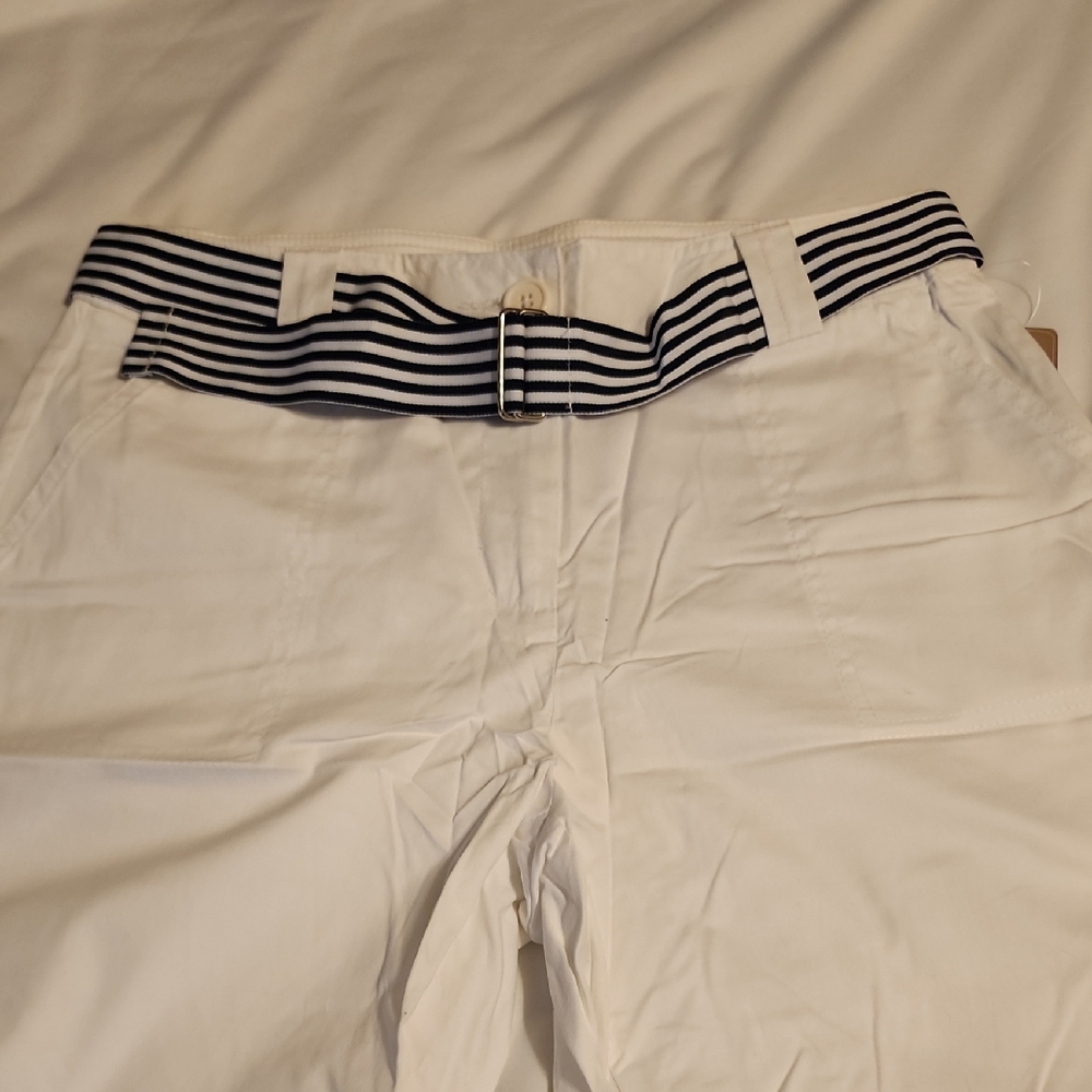 White Stag White Cotton Blend Capris
